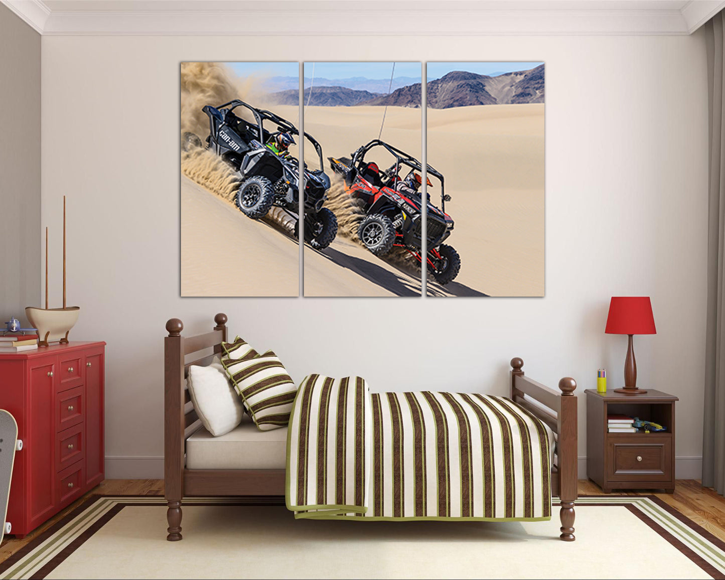 Wall art canvas Polaris car Sports print Mechanism decor Racing gift