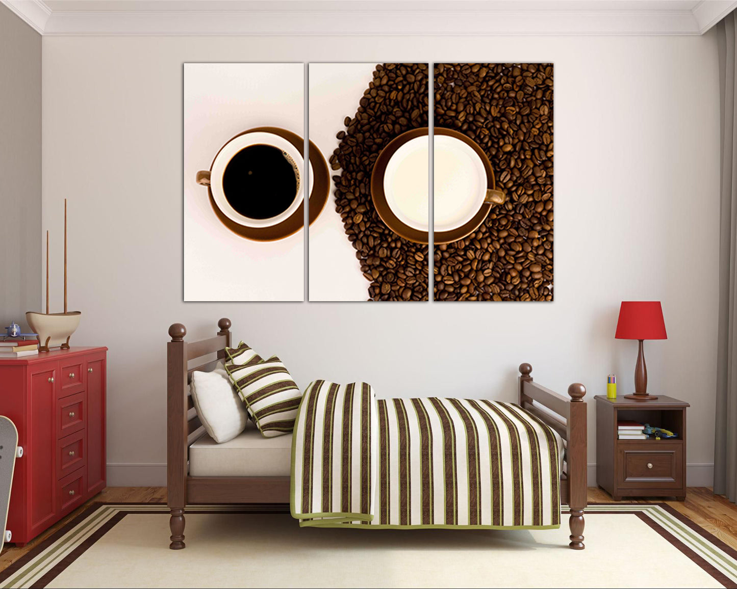 Coffee canvas Cafe decor Drink wall art Cappuccino print Loved drink gift Kitchen photo