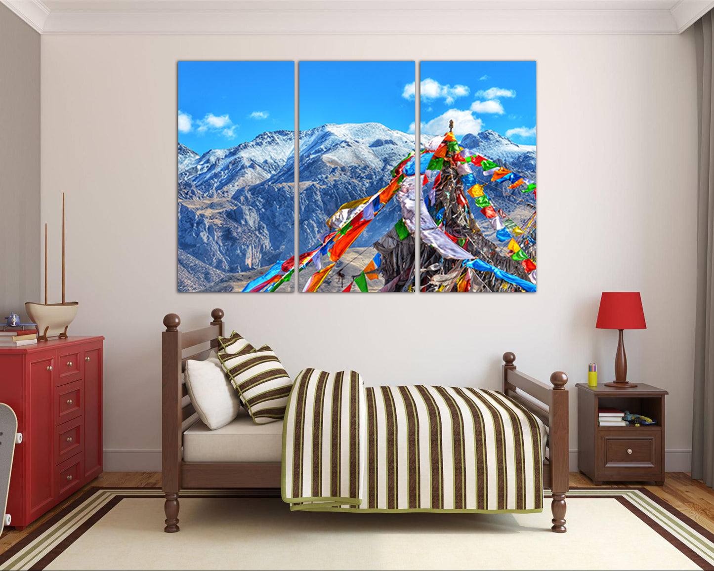Tibet canvas Asia wall art Mountain decor Buddhism print Mountains Everest art works