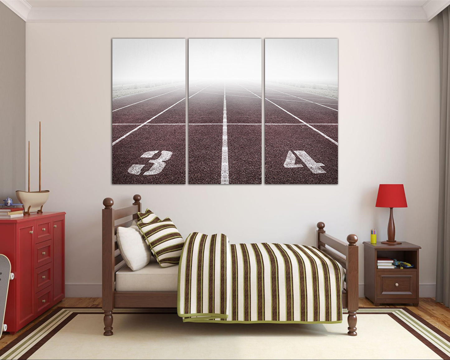 Road sports Running track art canvas ready to hang