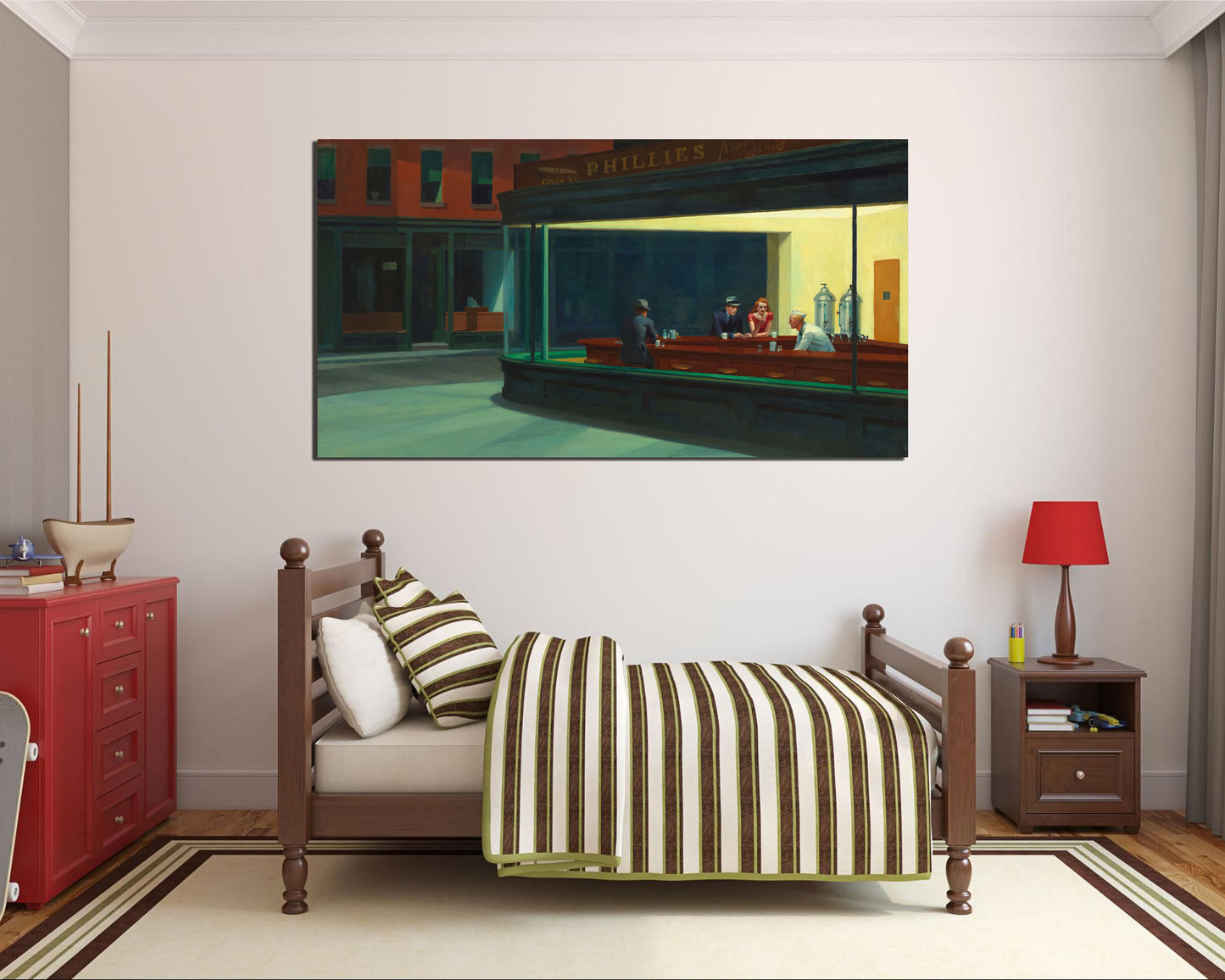 Nighthawks canvas Edward Hopper art works Painting print reproduction Ready to hang