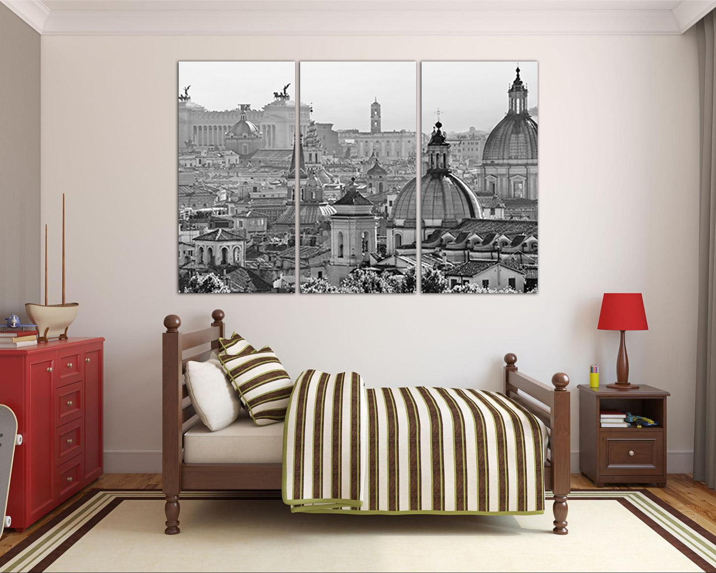 Wall art canvas Vatican St peter's basilica City decor Italy print Rome skyline travel