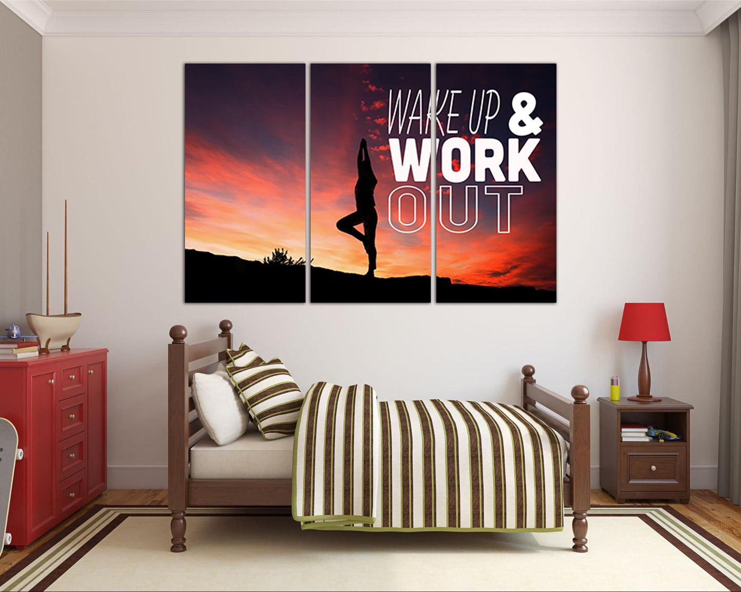 Fitness gym print on canvas Sports décor Motivation wall art