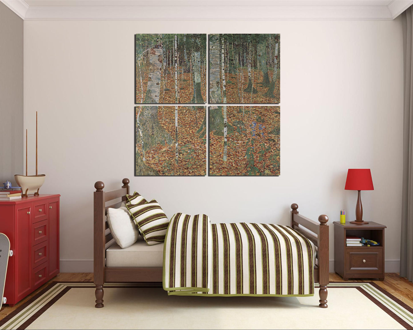 Gustav Klimt painting Birch Grove print on canvas ready to hang