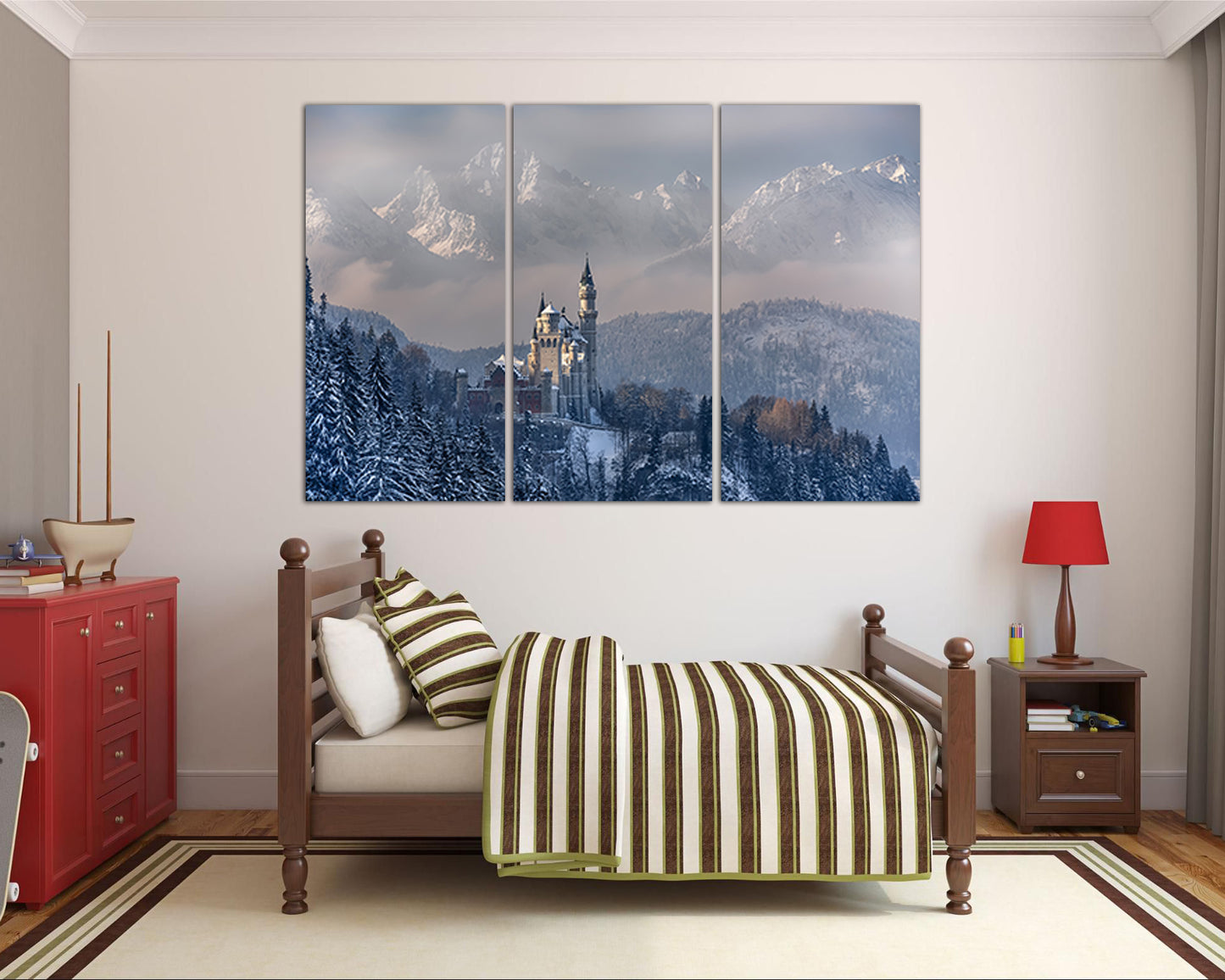 Neuschwanstein art Germany canvas Castle travel decor Landscape home print Bavaria artwork