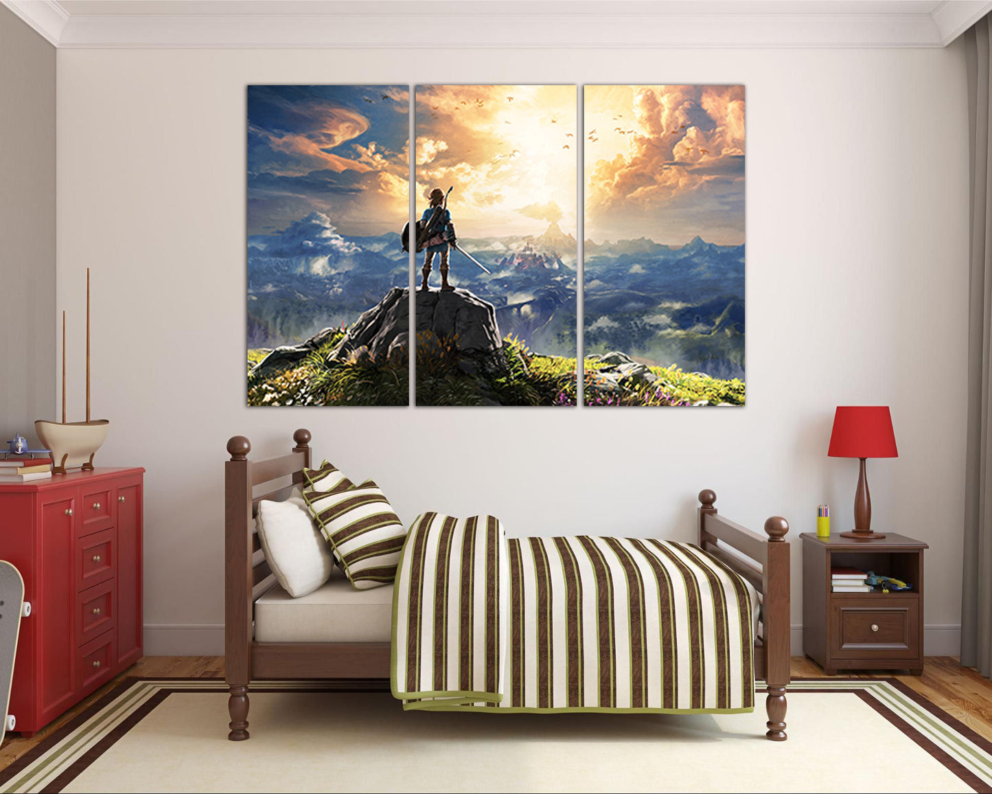 The legend of Zelda Print on canvas Zelda art works room art Gift Anime decor