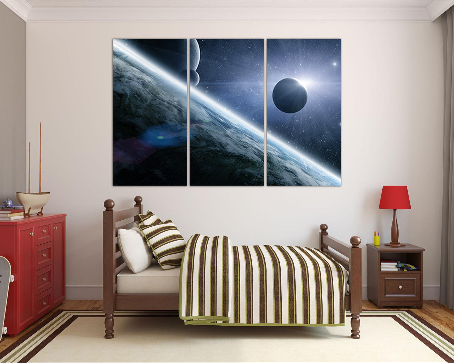 Outer space art Atmosphere decor Universe canvas Astronomy print Earth decor Cosmic wall art