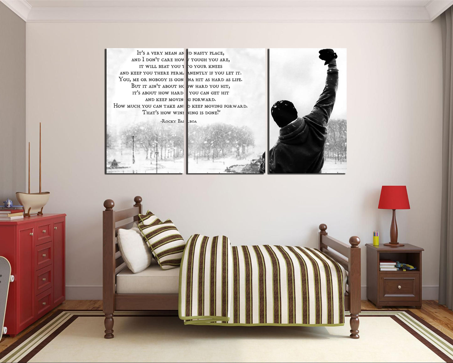 Rocky balboa canvas prints Boxing decor Motivation art works ready to hang