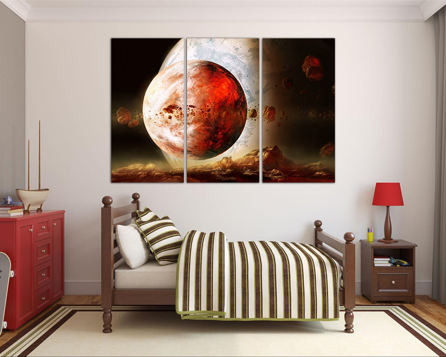 Space canvas Atmosphere art Universe print Galaxy wall decor Astronomy photo Earth gift artwork