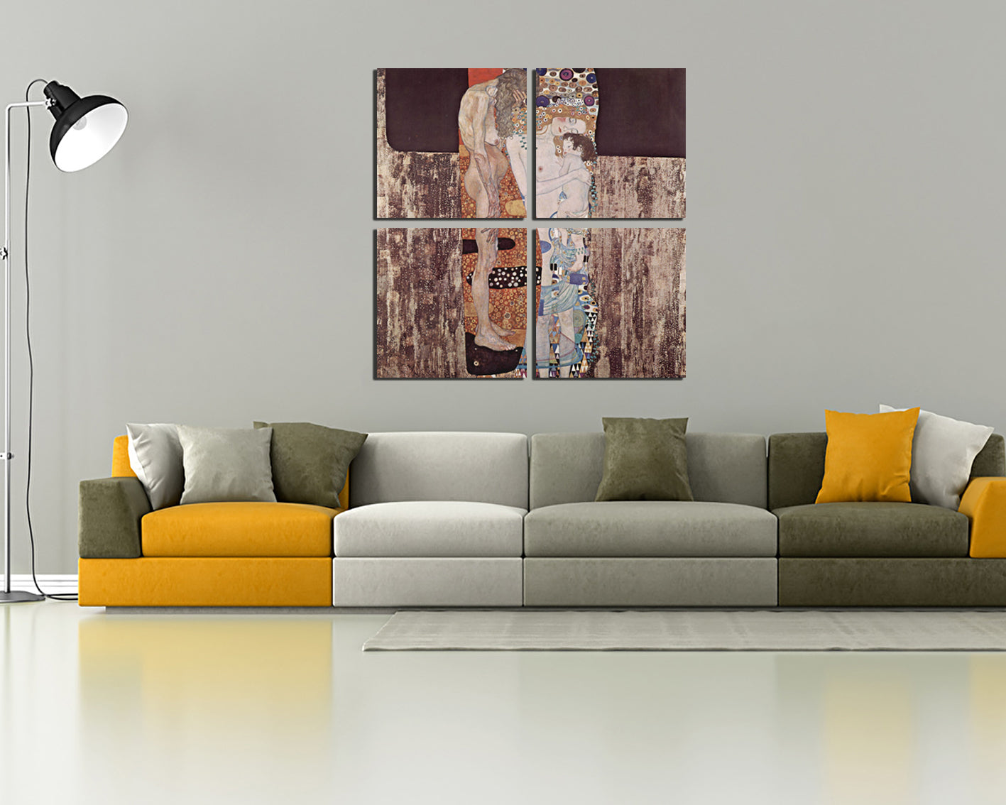 Gustav Klimt painting girlfriend 1907 print on canvas ready to hang