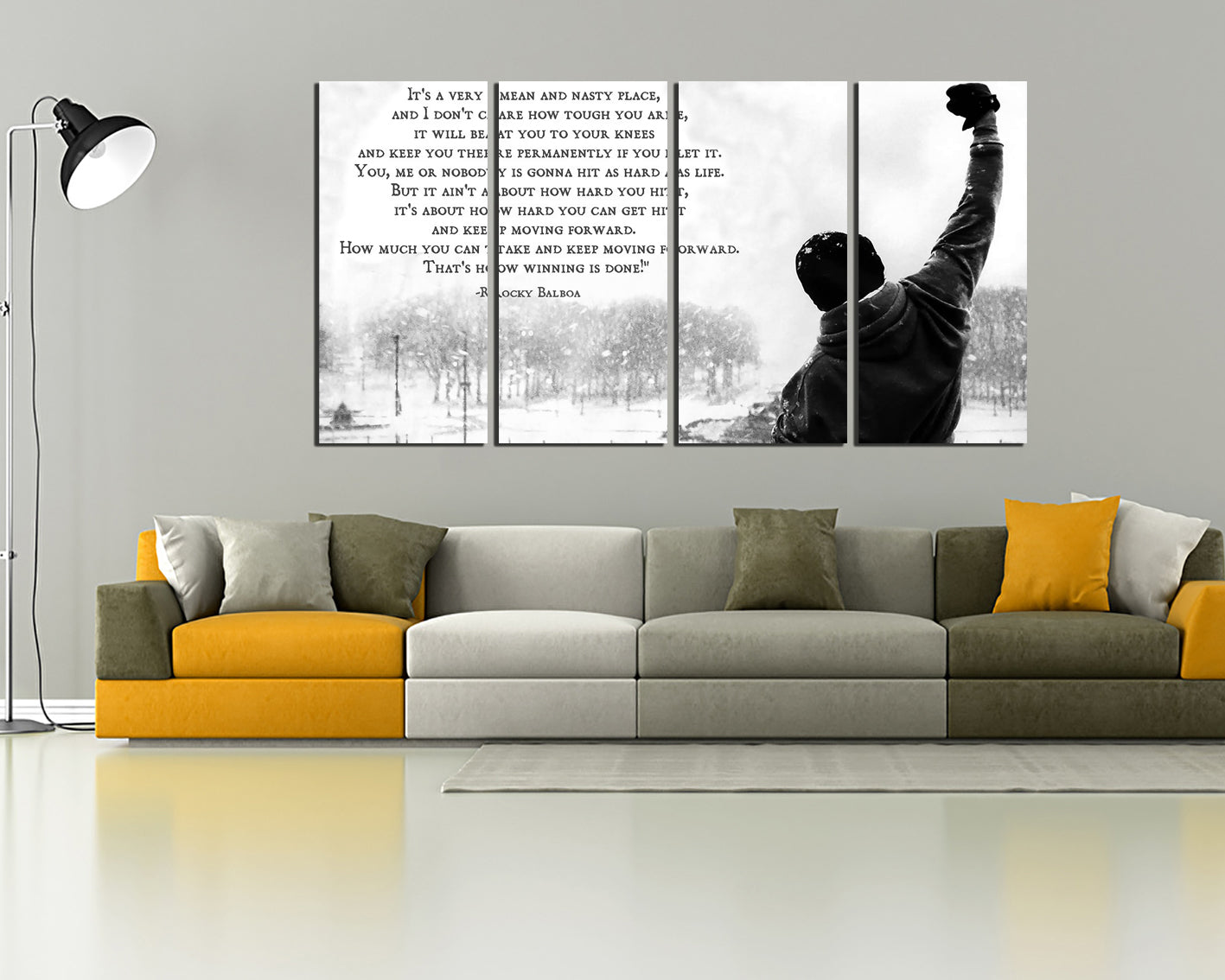 Rocky balboa canvas prints Boxing decor Motivation art works ready to hang