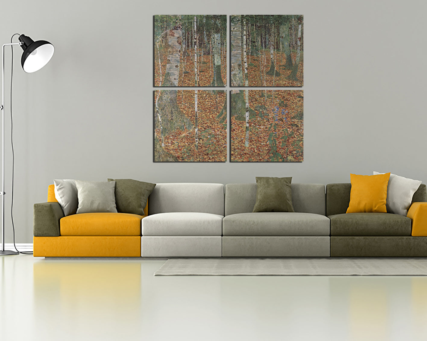 Gustav Klimt painting Birch Grove print on canvas ready to hang