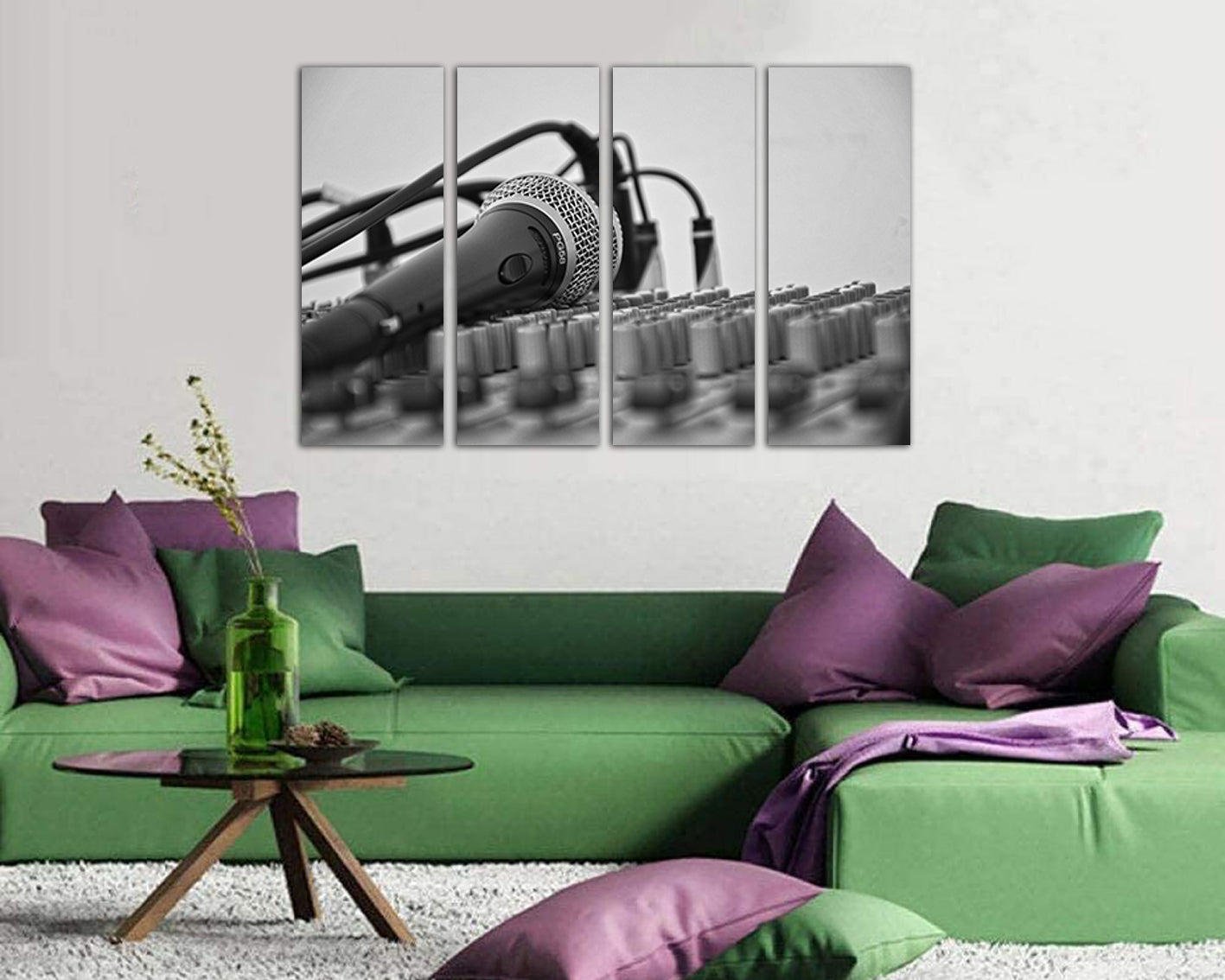Music studio canvas Microphone decorations studio wall décor Sound of music