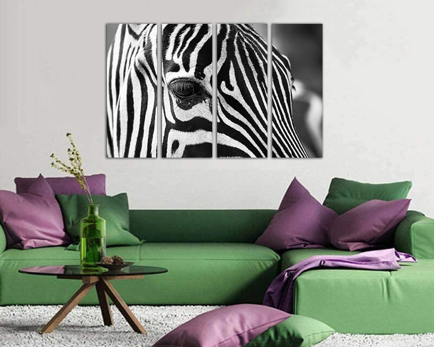 Panel art Zebra canvas Nursery decor Animals artwork Baby room gift Zoo wall print