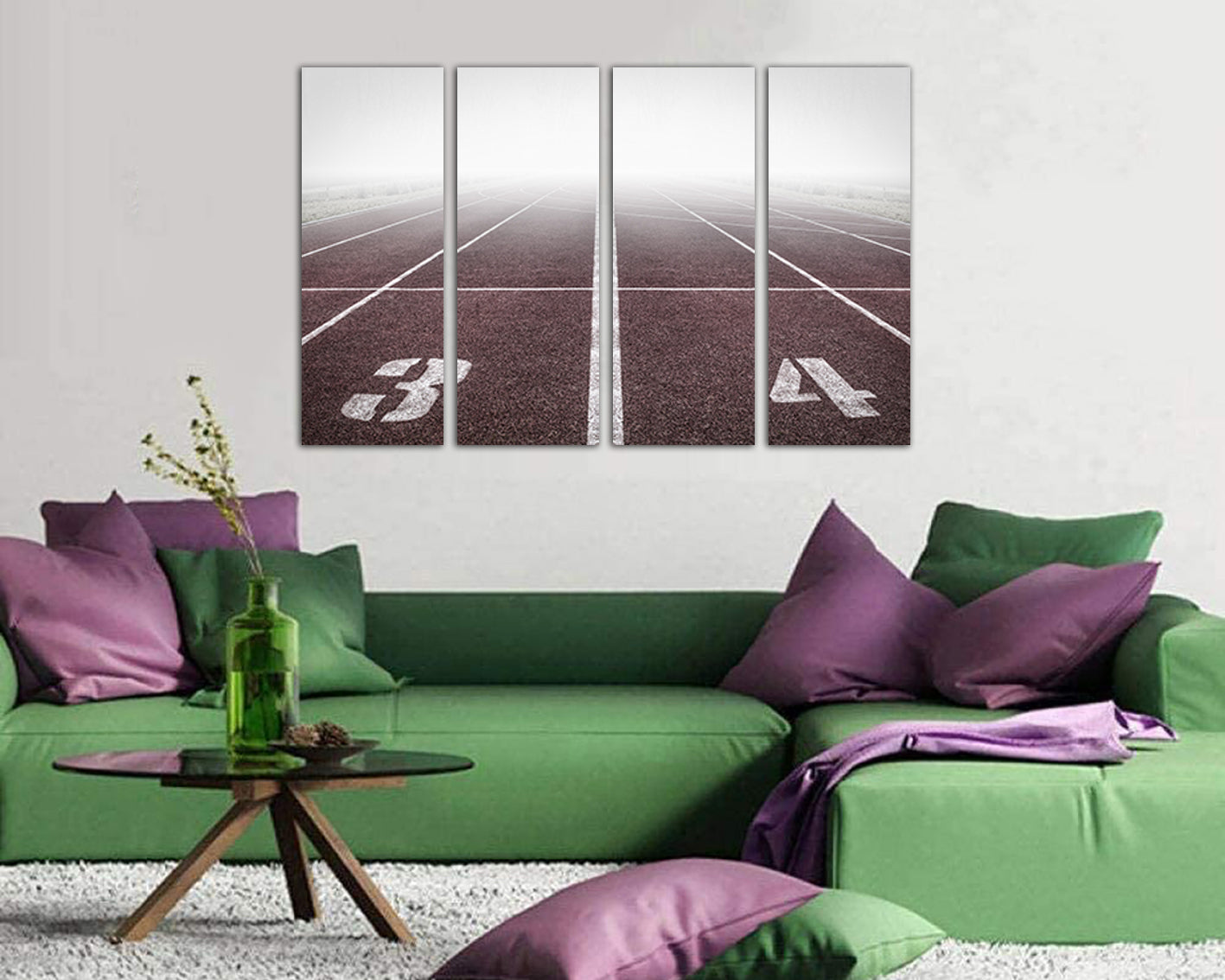 Road sports Running track art canvas ready to hang