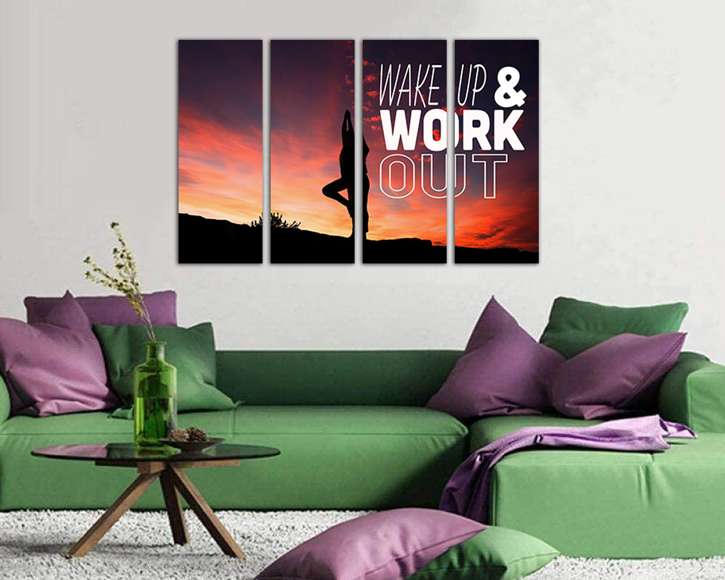 Fitness gym print on canvas Sports décor Motivation wall art
