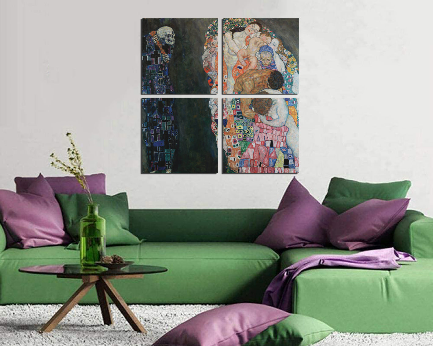 Gustav Klimt painting Death and Life 1910 print on canvas ready to hang