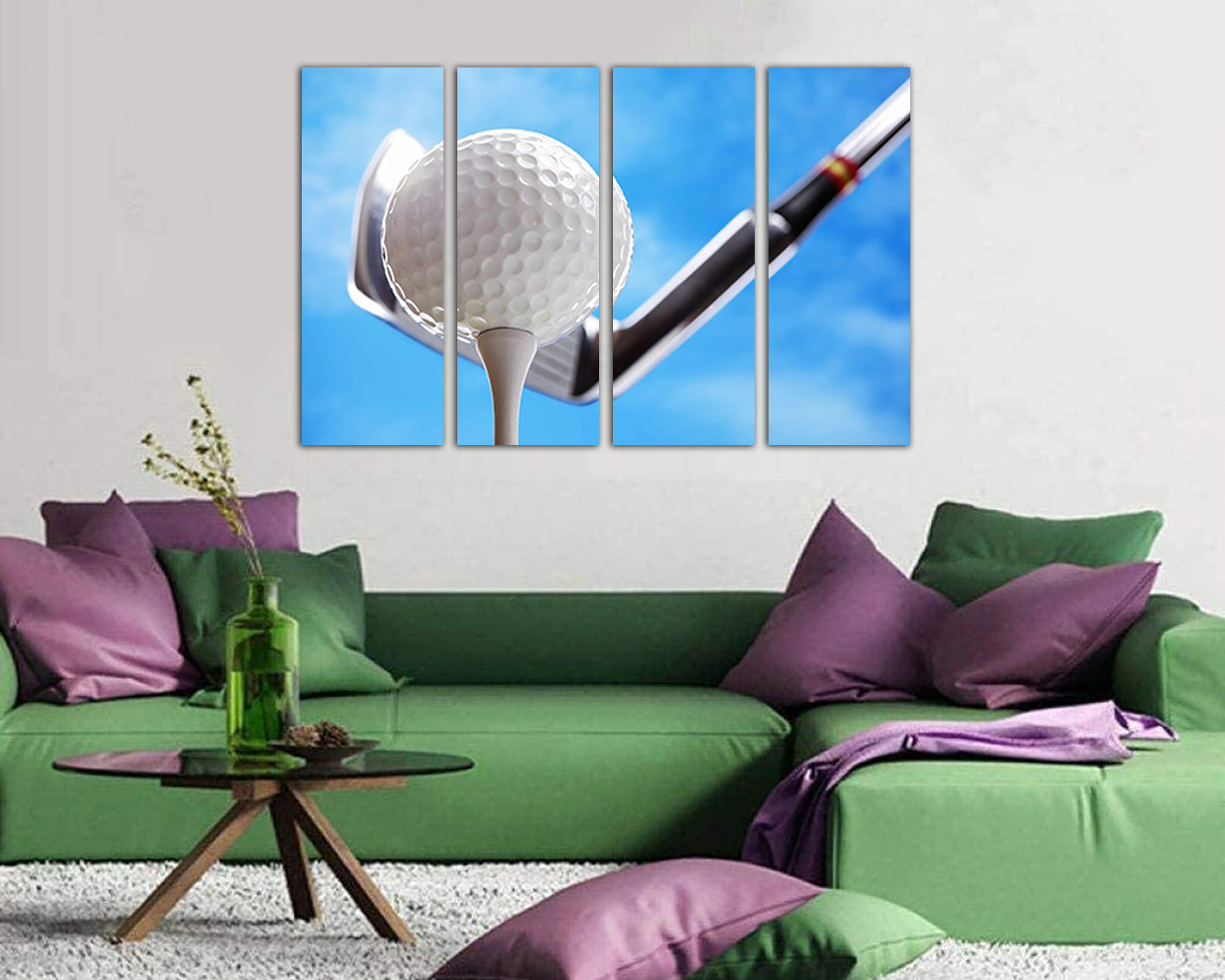 Golf canvas art Sports decor Workout motivation Golfer gifts Games prints ready to hang