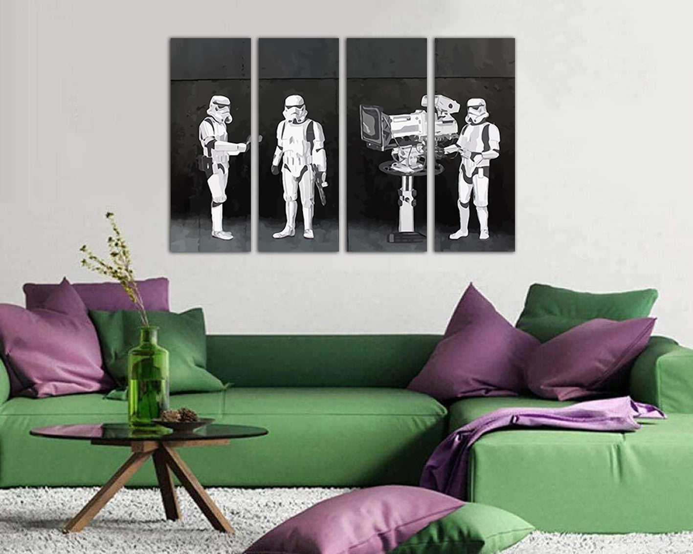 Stormtrooper canvas Filming decor Graffiti wall print Home style art Gift picture