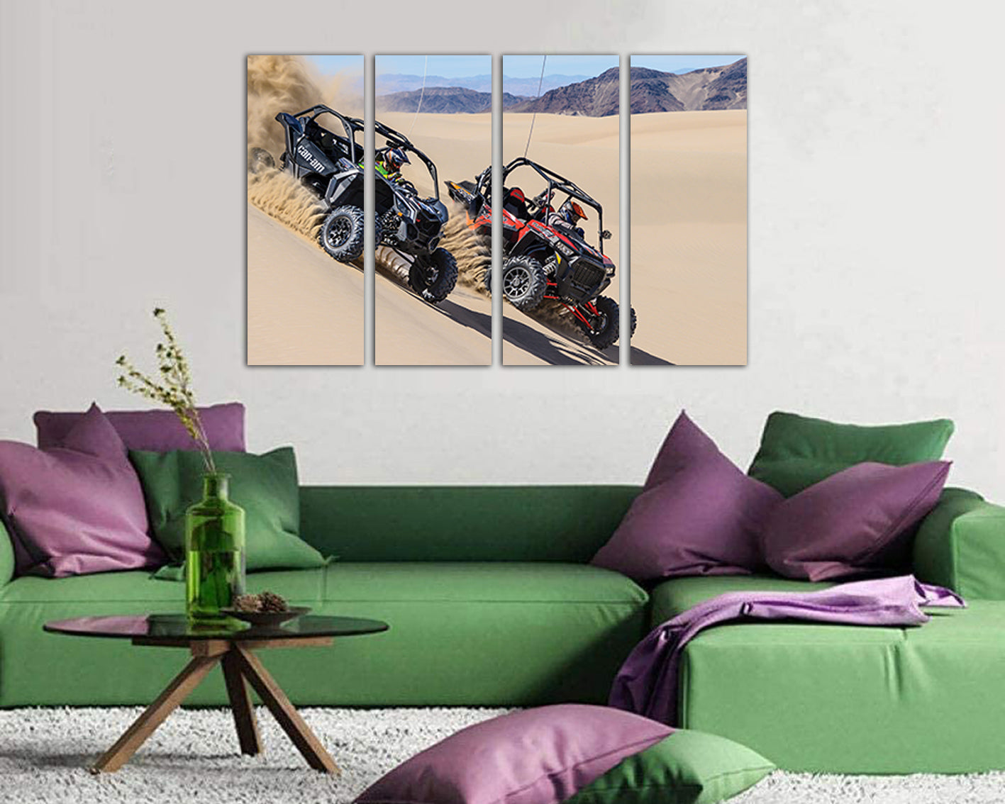 Wall art canvas Polaris car Sports print Mechanism decor Racing gift