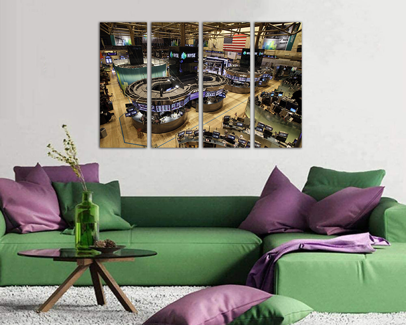 Stock exchange Trading canvas Trade office decor Economics market Buy sell trade Finance art
