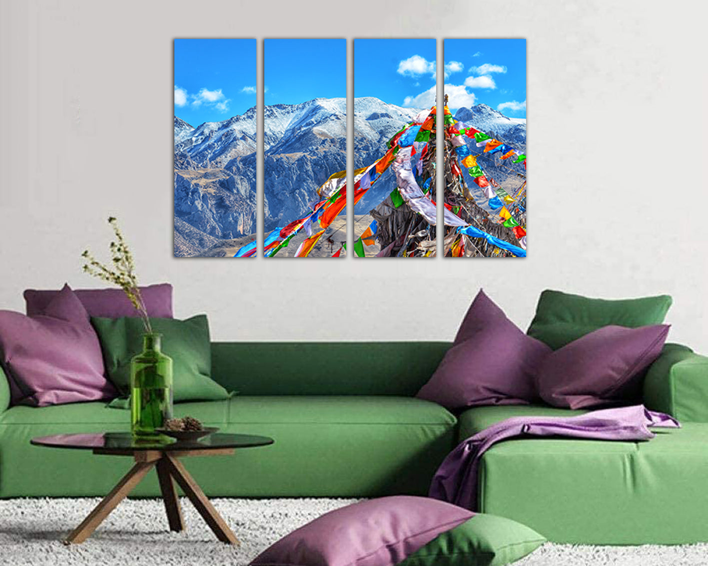 Tibet canvas Asia wall art Mountain decor Buddhism print Mountains Everest art works