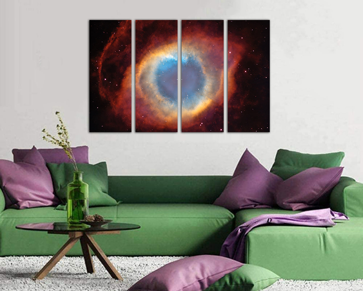 Galaxy nebula Space canvas Cosmos print Nursery art decor