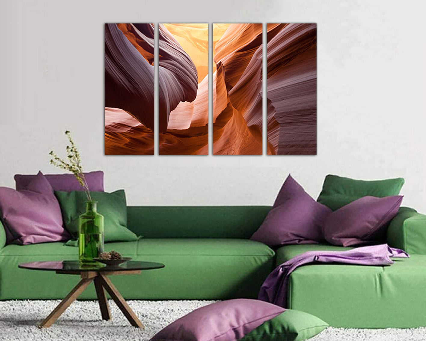 Antelope Canyon Wall art canvas Nature decor Arizona print Cave American artwork Red stone photo
