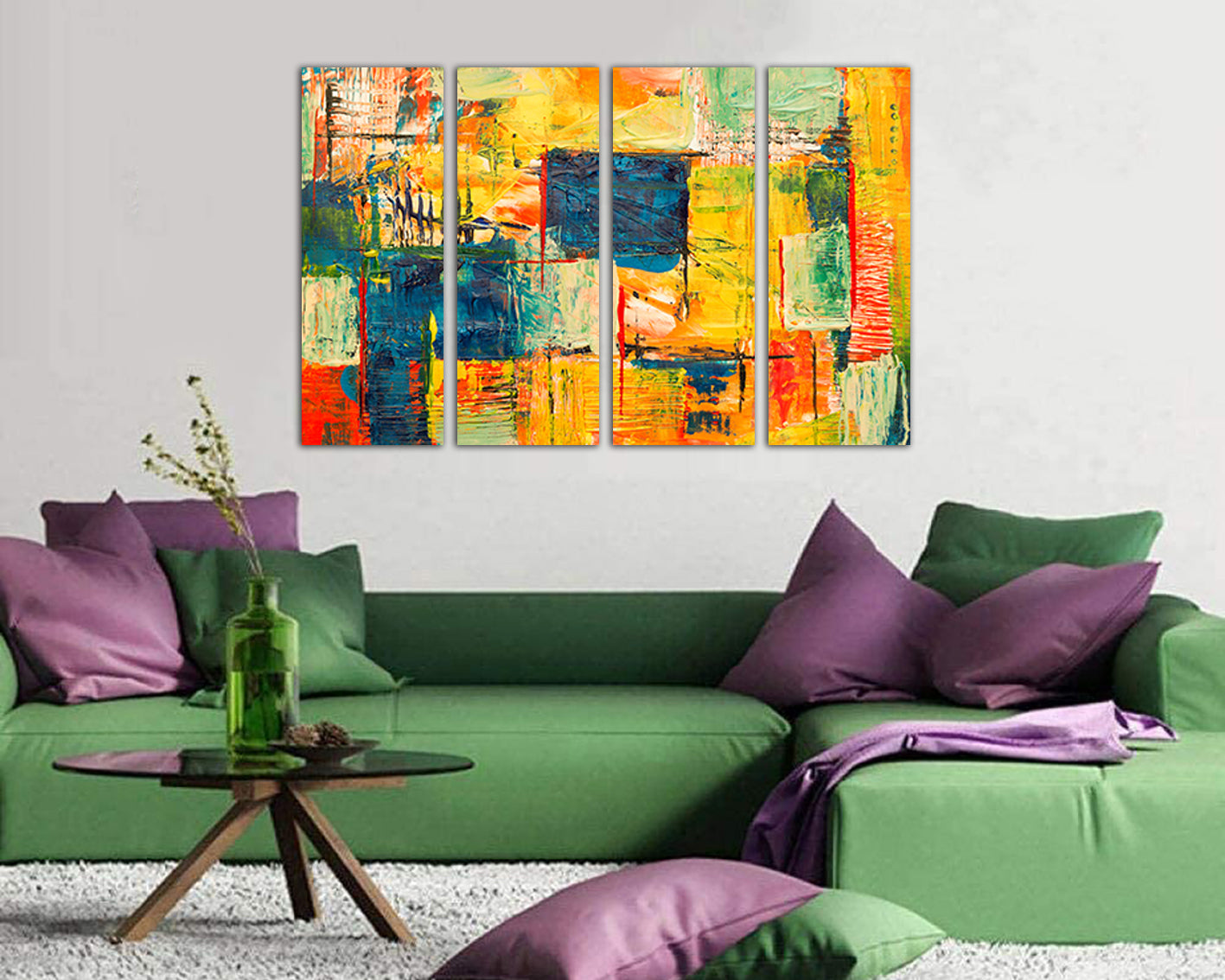 Wall art canvas Abstract decor Abstraction print Ready to hang