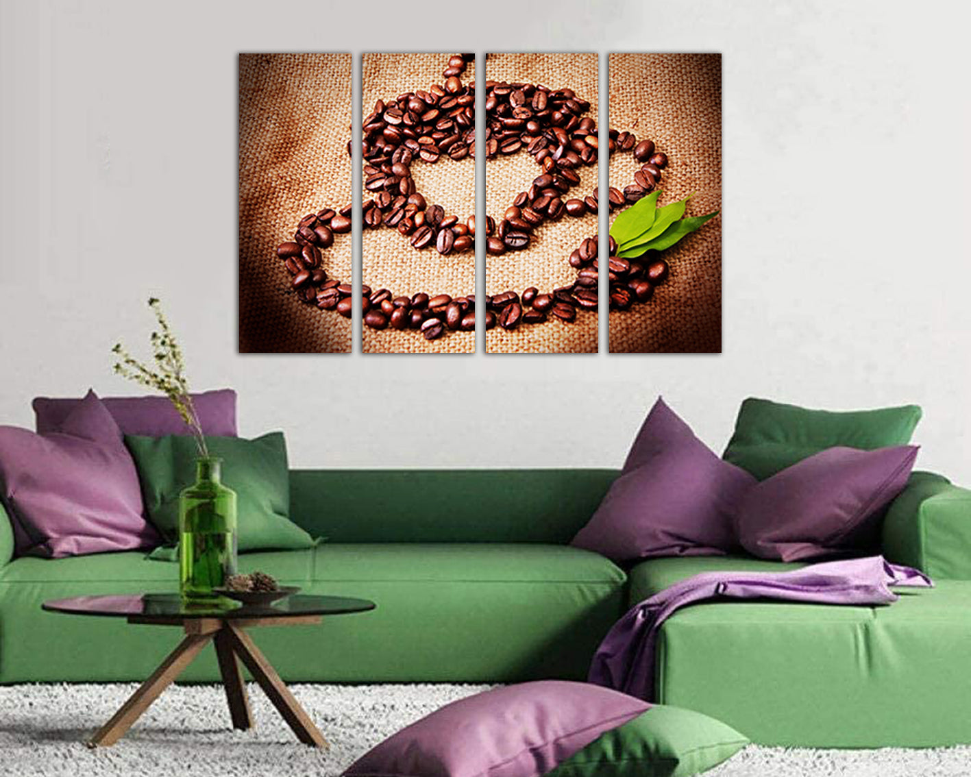 Coffee canvas Kitchen decor Drink wall print Loved drink gift Ready to hang