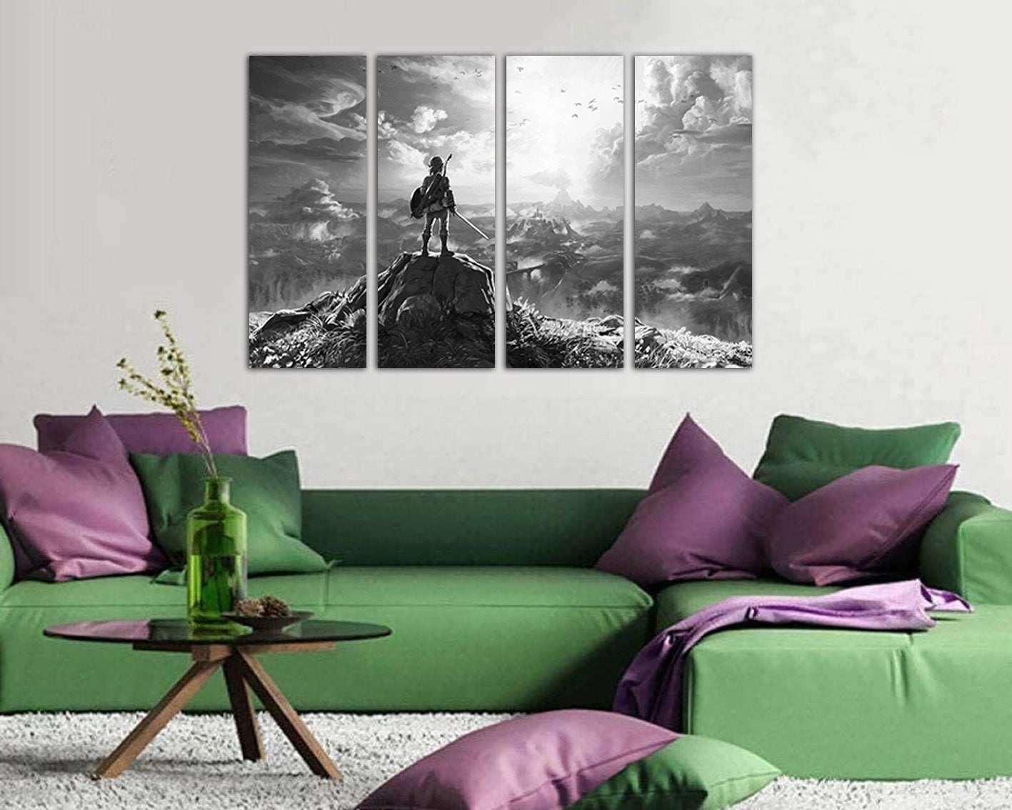 The legend of Zelda Print on canvas Zelda art works room art Gift Anime decor