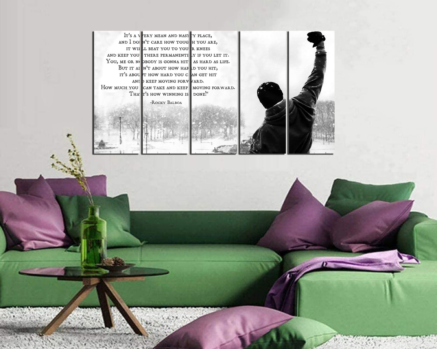 Rocky balboa canvas prints Boxing decor Motivation art works ready to hang