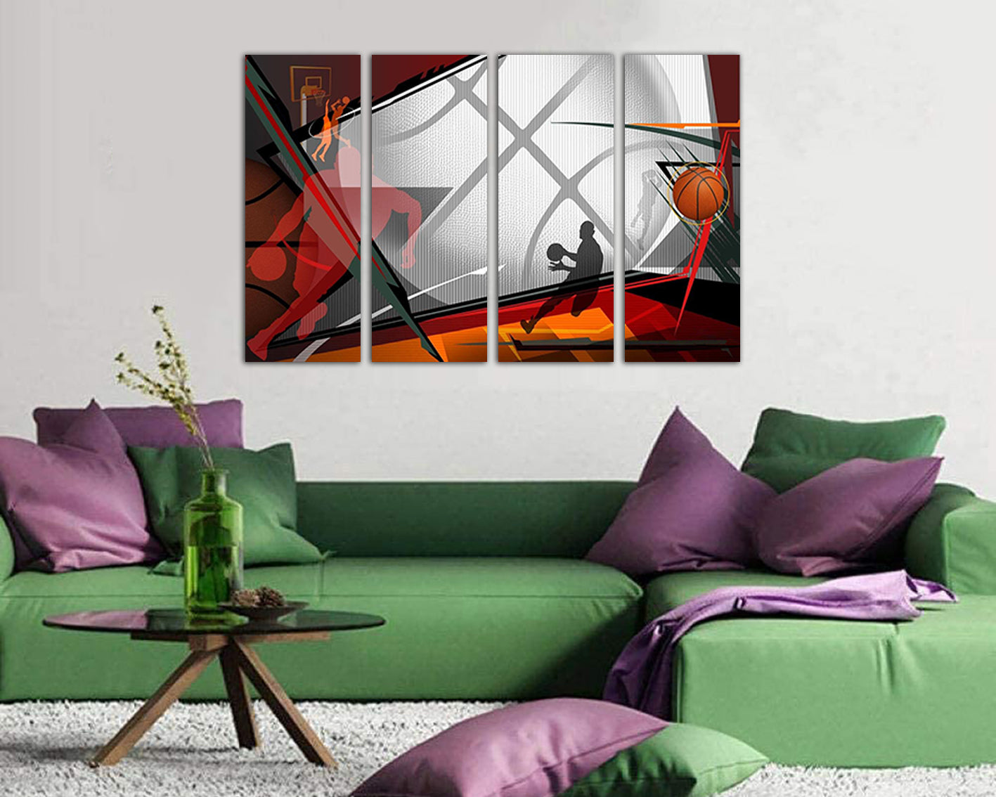 Basketball canvas Sport home art Child wall decor ready to hang