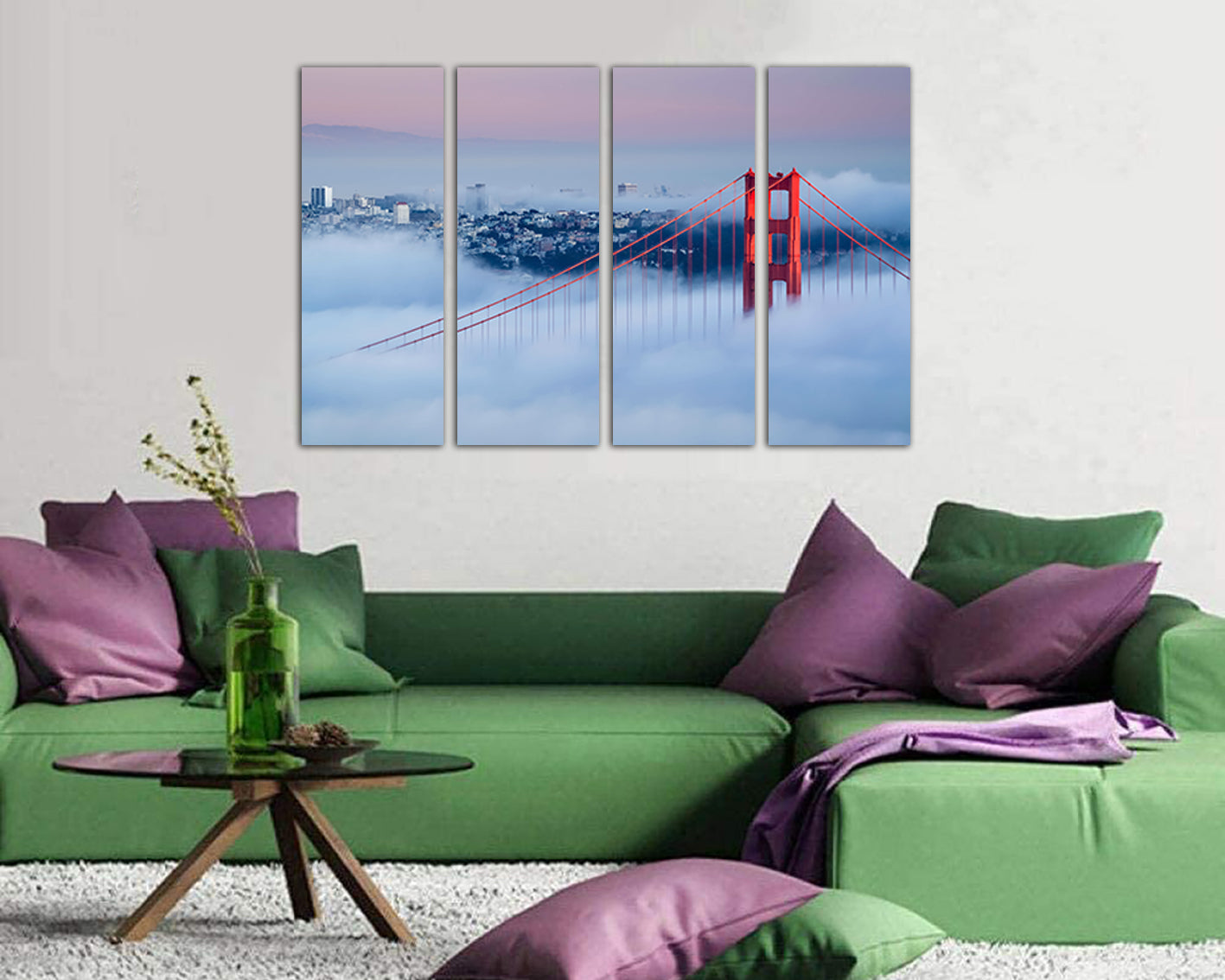 Golden gate bridge San Francisco canvas Sunrise travel decor ready to hang