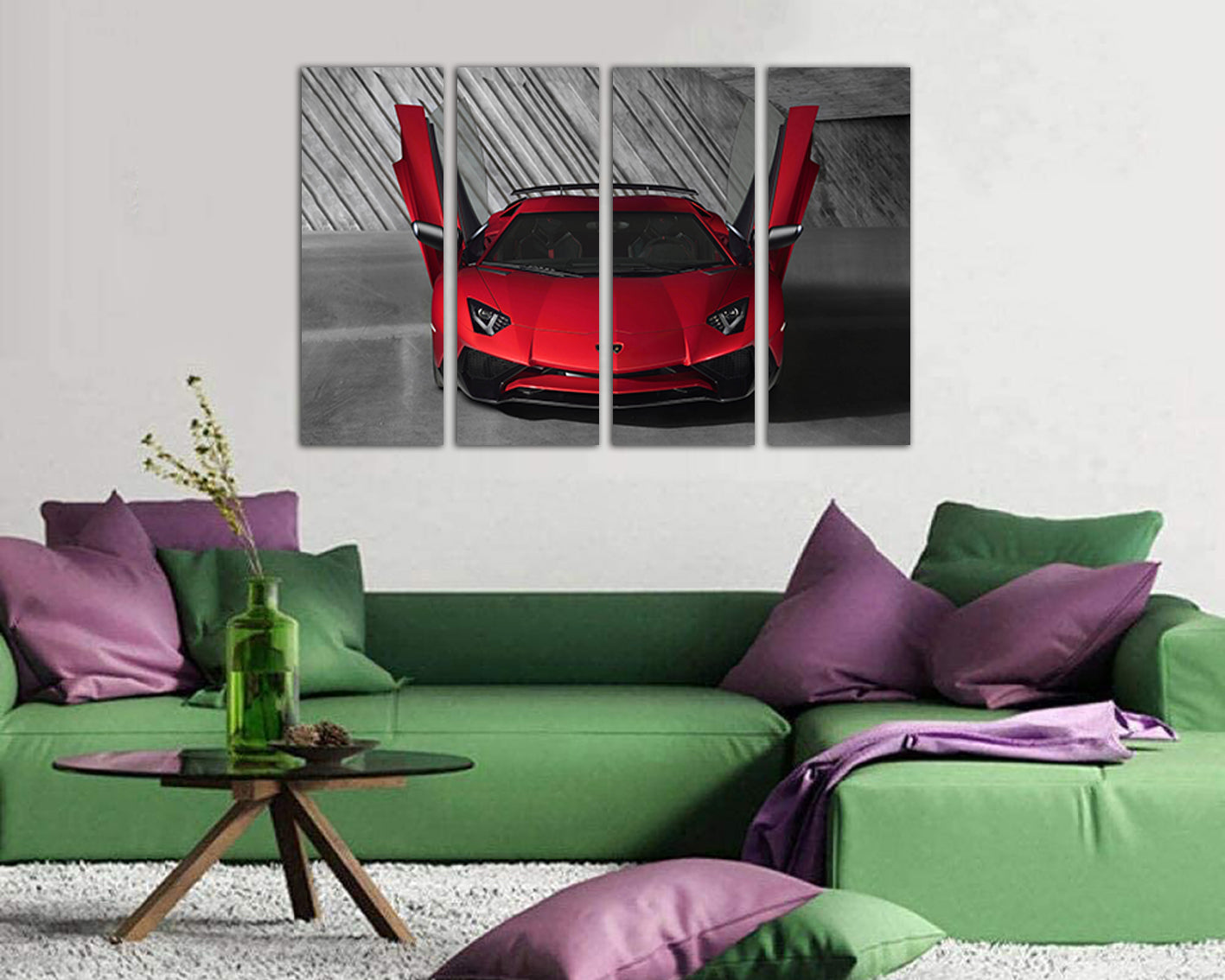 Sport car canvas Mechanism print Racing wall décor Transport art Muscle canvas