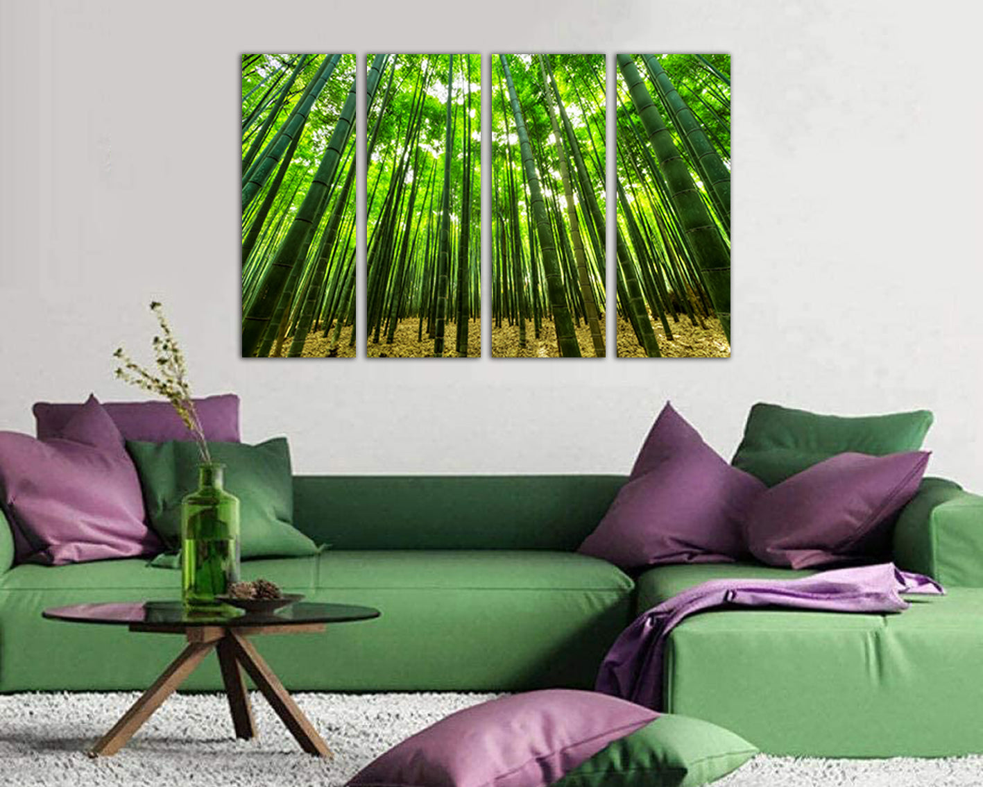 Bamboo forest in trees canvas Landscape wall art Nature photo Ready to hang