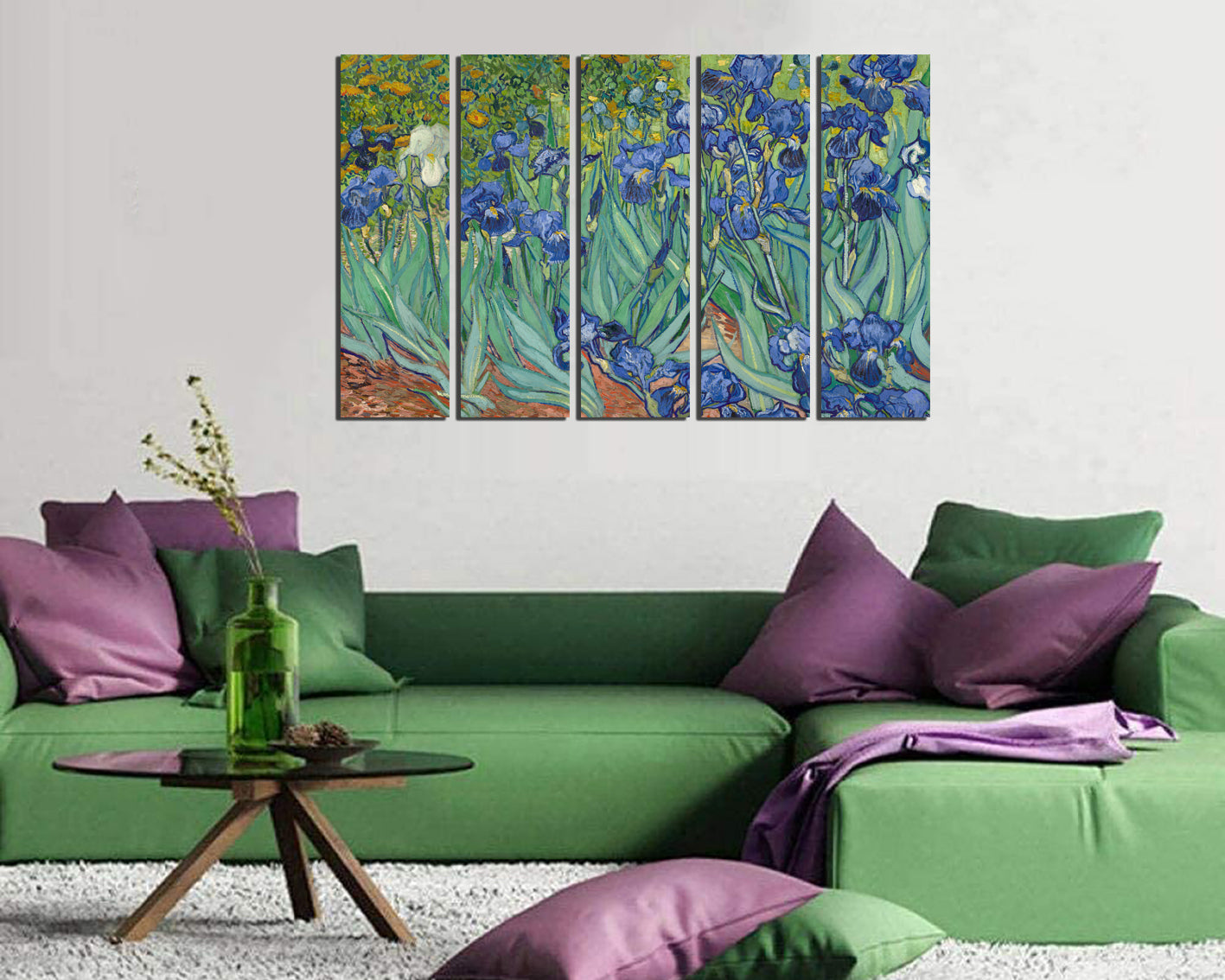 Irises Van gogh canvas art works Flower wall decor