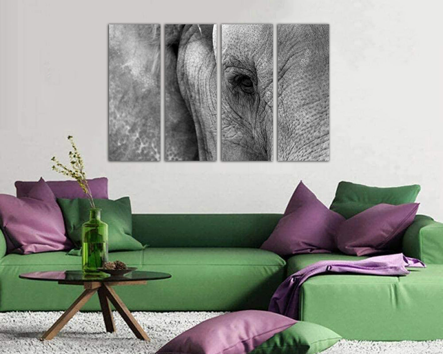 Elephant eye canvas Animal decor Africa wall art