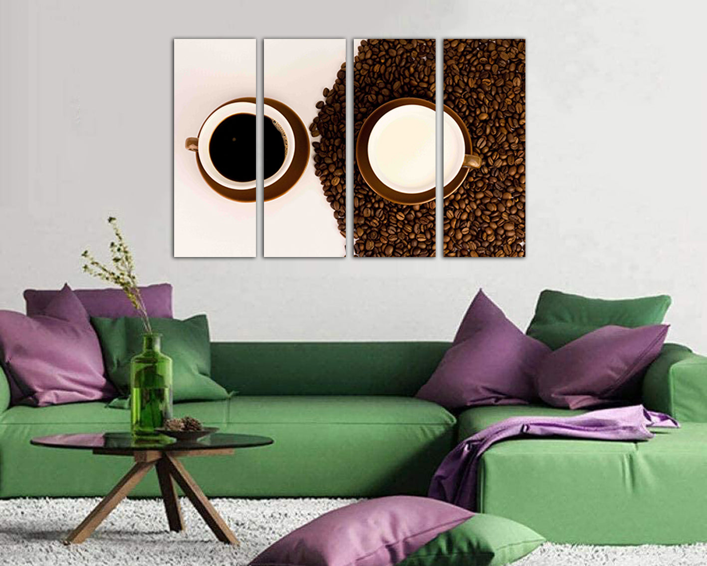 Coffee canvas Cafe decor Drink wall art Cappuccino print Loved drink gift Kitchen photo