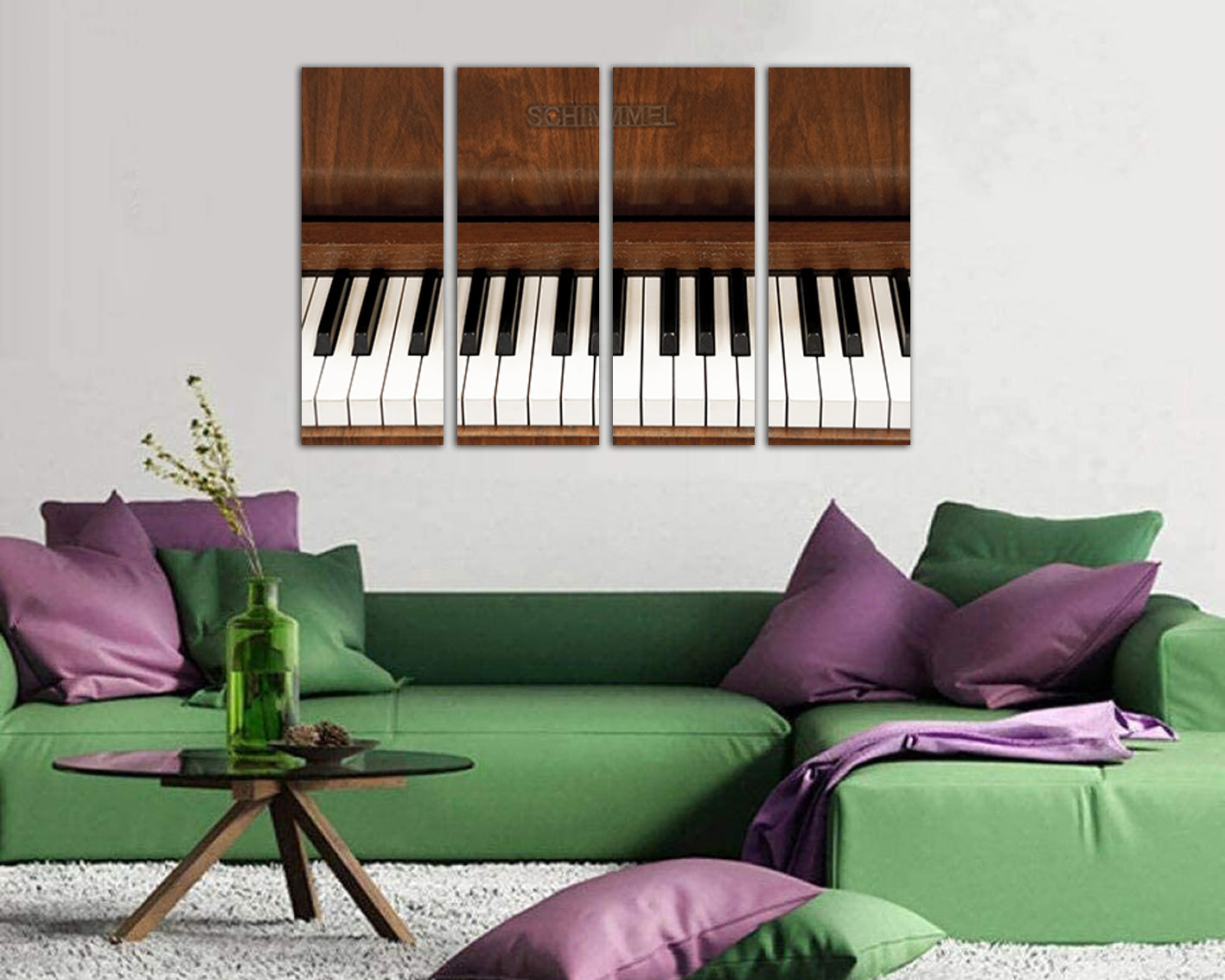 Piano canvas Musical note décor Gift for her Orchestra print ready to hang