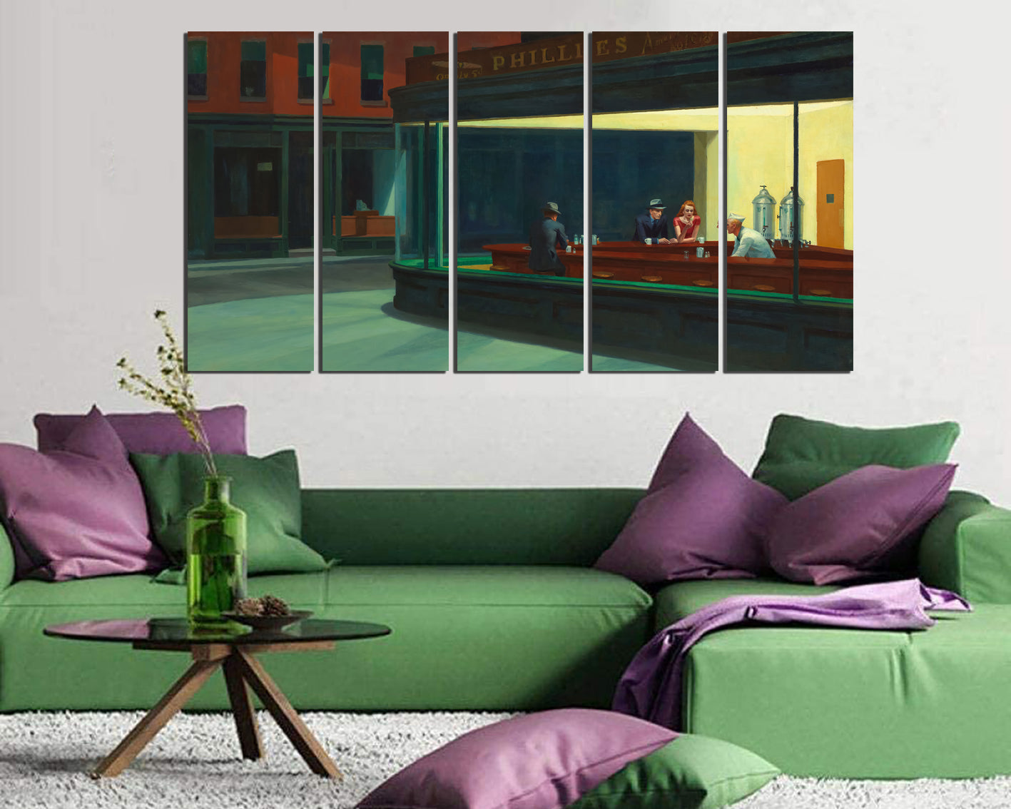 Nighthawks canvas Edward Hopper art works Painting print reproduction Ready to hang