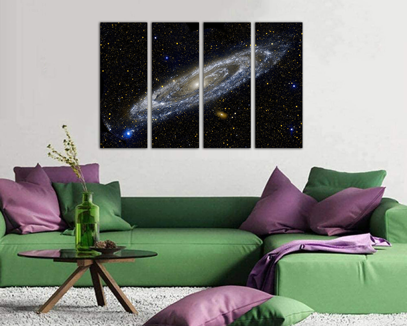 Space canvas Galaxy print Science astronomy Decor kids room Orbit home art Andromeda