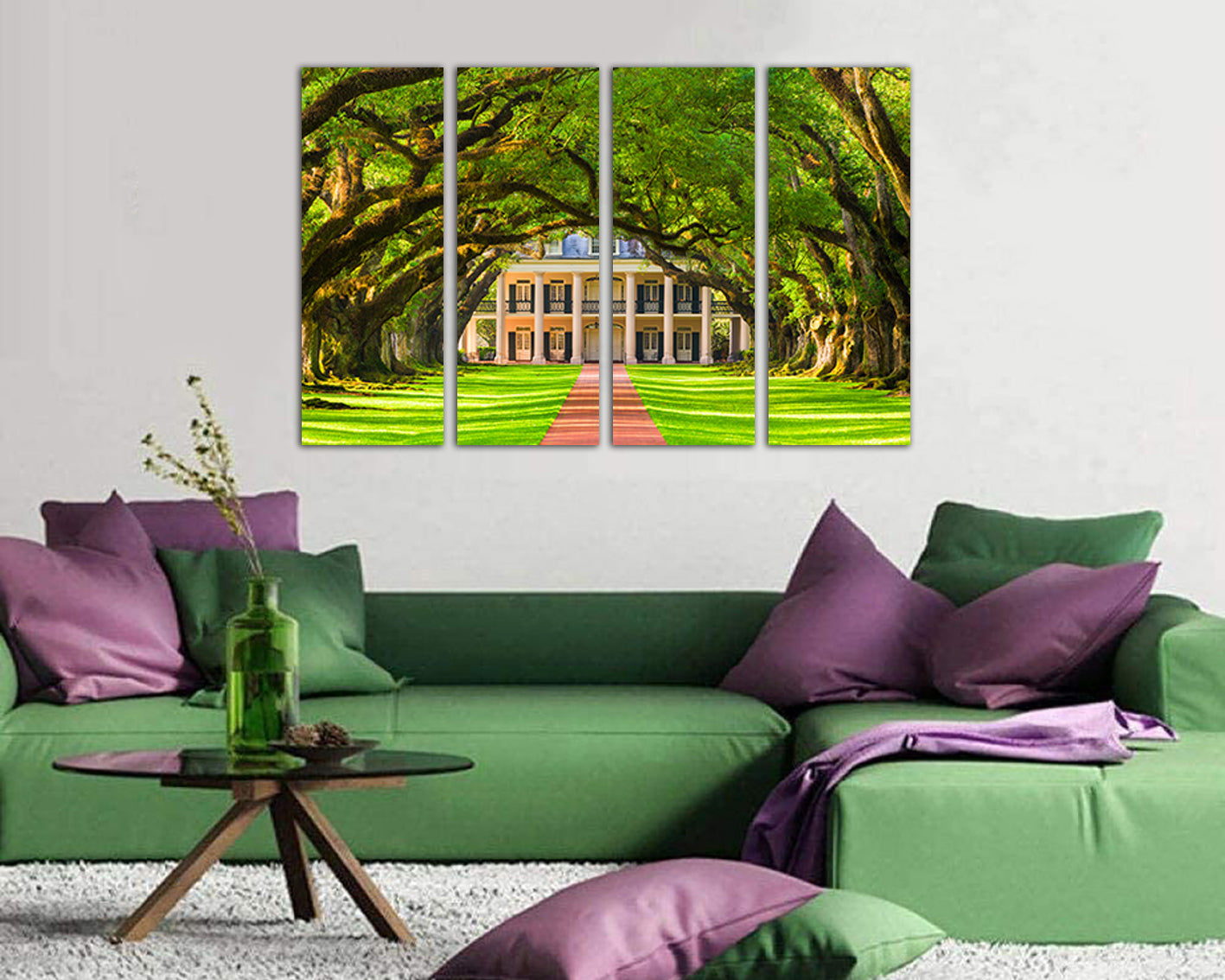 Oak trees canvas Landscape art decor Charleston South Carolina Oak alley plantation Nature artwork