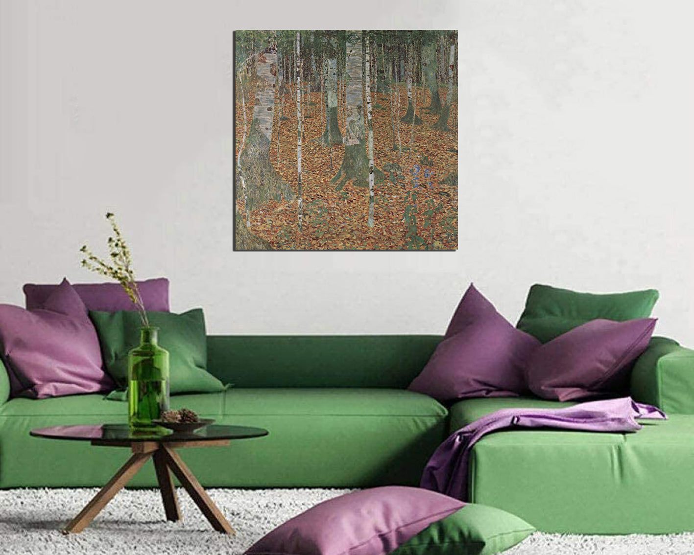Gustav Klimt painting Birch Grove print on canvas ready to hang