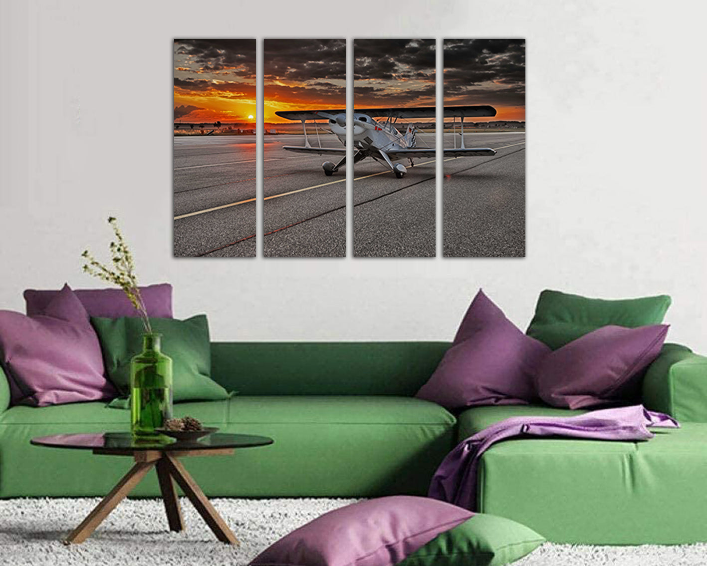 Wall art canvas Aircraft Airport print Airplane decor Mechanism Engine Aviation gift