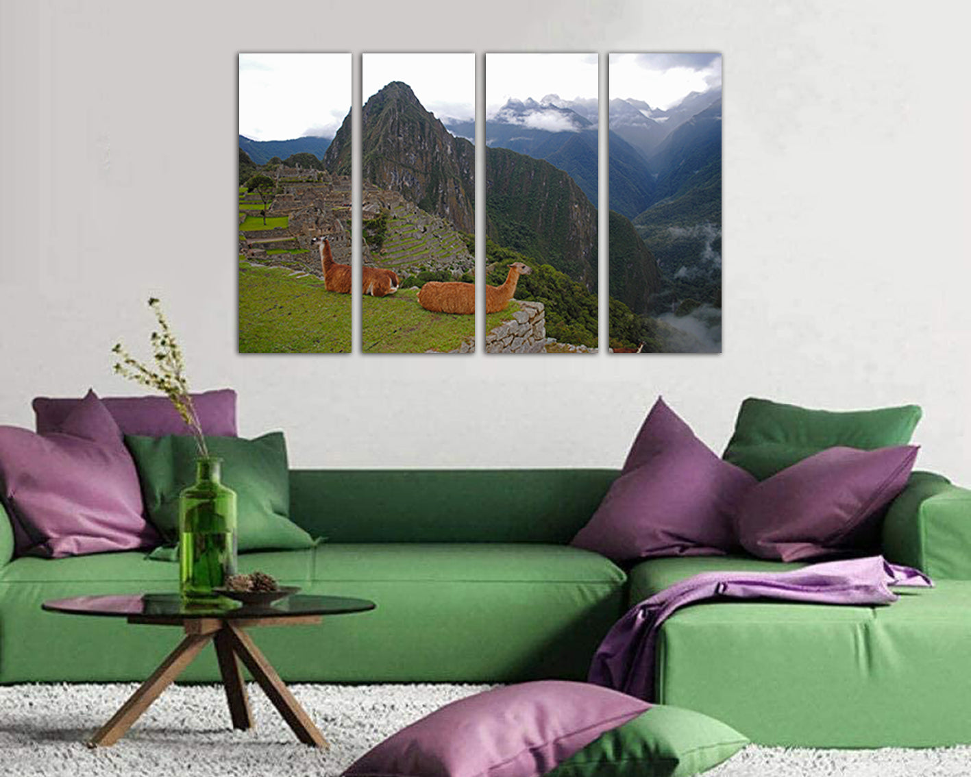 Print on canvas Lama wall decor Animals photo Llama art gift Ready to hang