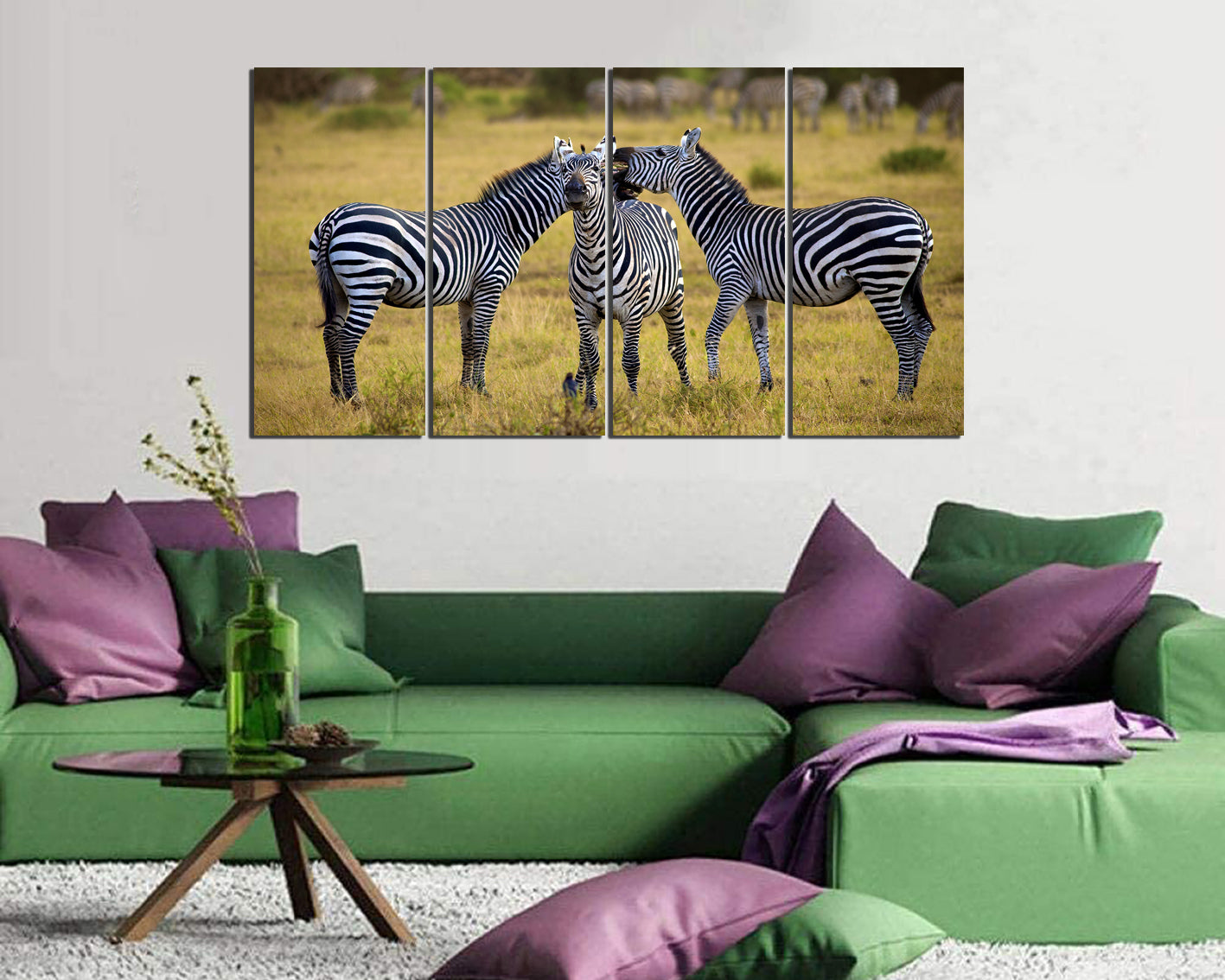 Zebra canvas Animal decor Nursery decor Animal gift Africa print