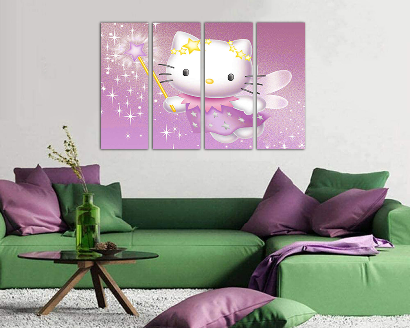Doll print on canvas Nursery decor Kids Fairy art prints Child wizard
