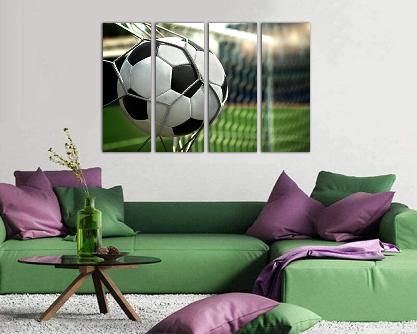 Soccer ball canvas Football wall art Sports décor