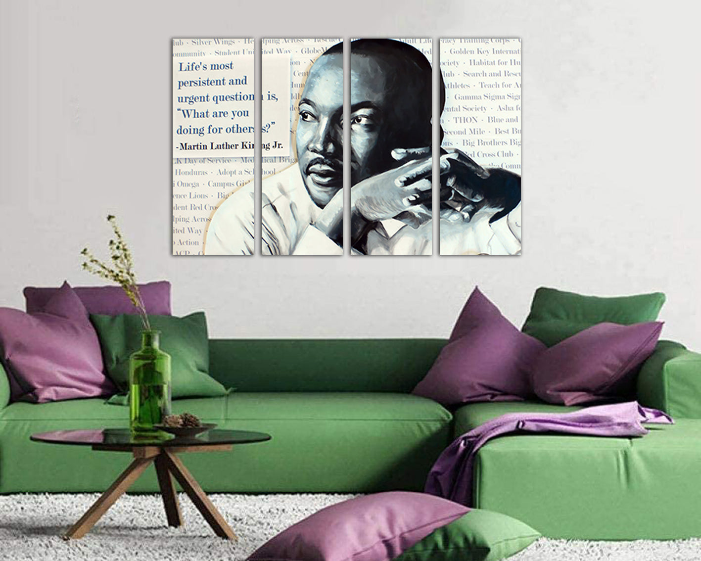 Martin Luther King print on canvas Quote gift office décor ready to hang